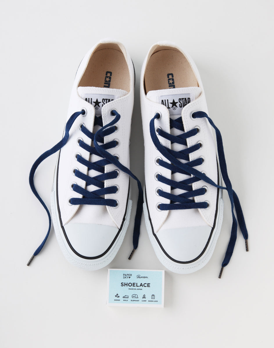 Indigo Shoelace, 藍染シューレース – PAPERSKY STORE