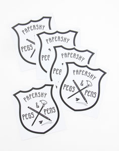 ペグ & ペン ステッカー | Pegs & Pens Waterproof Sticker - PAPERSKY STORE
 - 2
